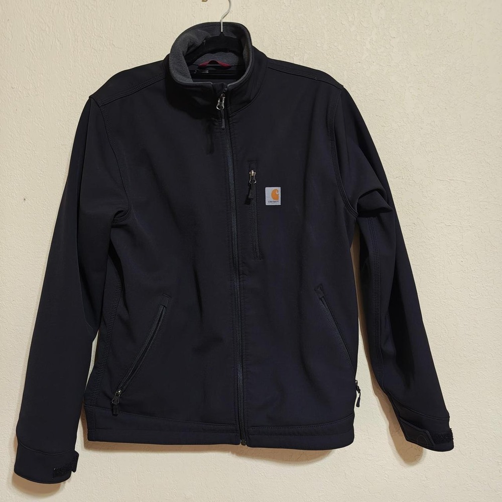 Carhartt Crowley Softshell Jacket Mens Medium Black Rain Defender Workwear